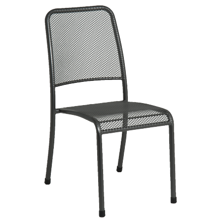 Chaise empilable Portofino en acier grise